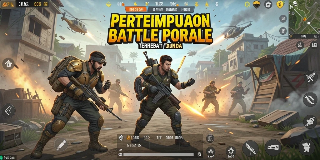 Screenshot DKK menampilkan aksi seru di medan laga Battle Royale.