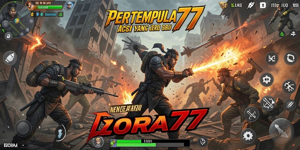 Screenshot DORA77 menampilkan aksi pertempuran yang intens dan mendebarkan.