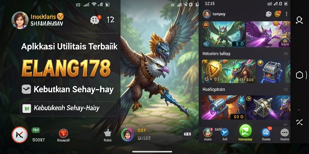 Tampilan antarmuka ELANG178 yang menarik dan fungsional.