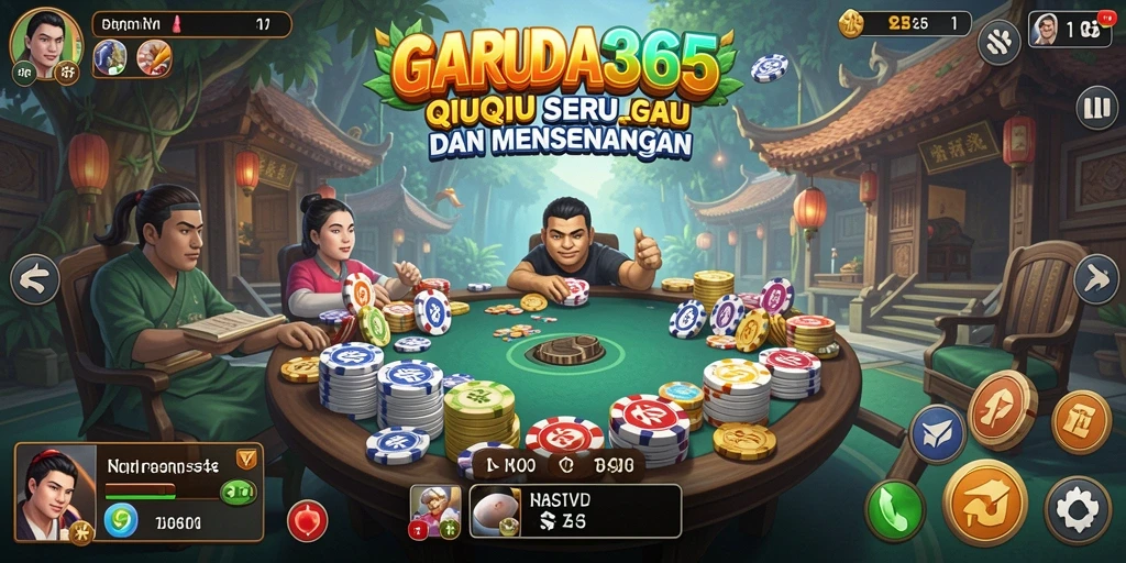 Tampilan gameplay QiuQiu yang menarik dan interaktif.