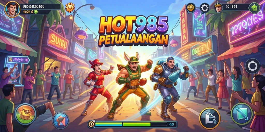 Screenshot gameplay HOT985 menunjukkan aksi seru dan tantangan menarik dalam game Arcade.