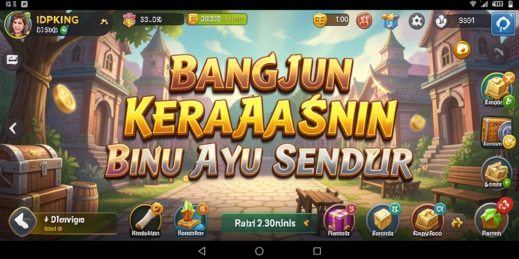 Tampilan gameplay seru dari IDPKING dengan bisnis yang berkembang.
