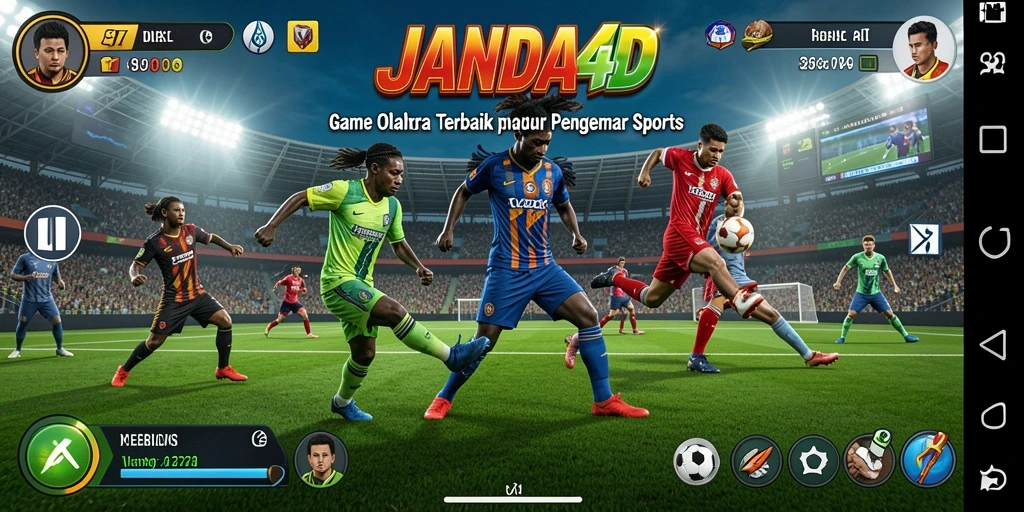 Screenshot gameplay JANDA4D dengan aksi olahraga yang seru.