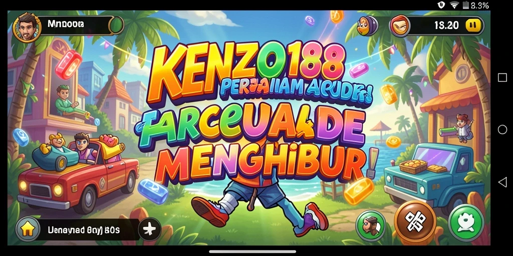 Tampilan gameplay seru dari KENZO188 dengan grafis warna-warni.
