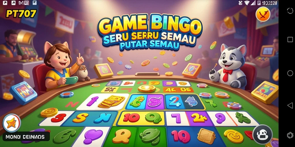 Tampilan gameplay Bingo yang seru dan interaktif di PT707.