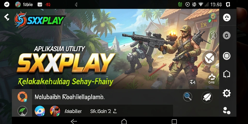 Screenshot utama SXXPLAY menunjukkan antarmuka aplikasi Utility yang intuitif.