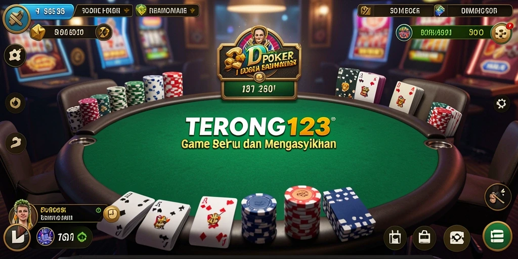 Tampilan gameplay seru dari aplikasi Poker TERONG123.
