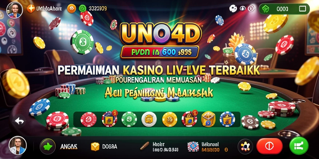 Tampilan gameplay Live Casino yang mengasyikkan di UNO4D.